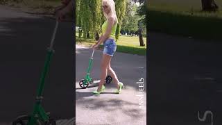 scooter and high heels