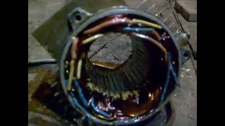 Асинхронник ,перемотка под генератор на магнитах.ч.3.Asinhronnik ,fast under generator magnets.h.3