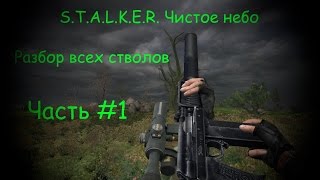 S.T.A.L.K.E.R. Чистое небо+оружейный аддон Разбор всех стволов #1