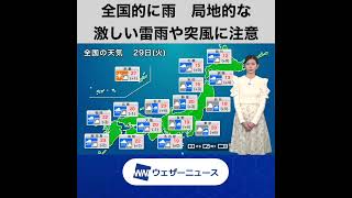 【朝の1分天気】2022年11月29日(火) #shorts