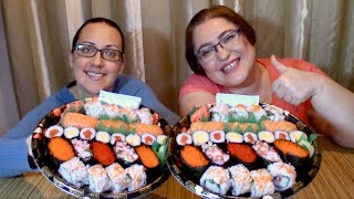 2 SUSHI TRAYS | Gay Family Mukbang (먹방) - Eating Show