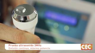 Prueba de funcionamiento de Ultrasonidos 1 y 3 MHz y Ultracavitador 40kHz CEC