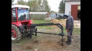 008 самодельный ямобур на трактор МАСТЕР-ЯРД 244WD