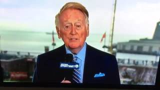 Vin Scully's final message as he signs off on his final broadcast.