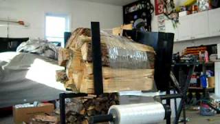 The Best Homemade firewood wrapper, In action