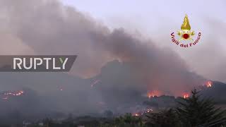Italy: Fires hit Catania, Palermo on the island of Sicily