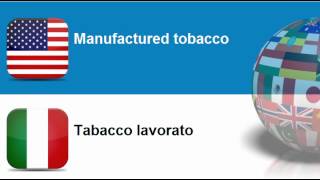 Learn Italian = Topic = Tobacco goods