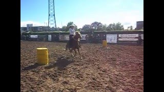 Barrel Race mit Halsring in Frankfurt - bridleless riding with collar