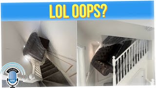 Delivery Men Quit and Leave Sofa Shoved into Stairwell