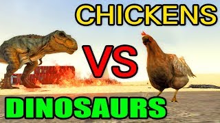 CHICKENS VS DINOSAURS! // Gmod "More Chicken SNPCs" Mod Testing (Garry's Mod)