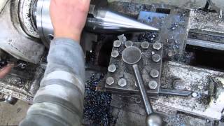 Как канистра морковку точил (Manufacturing on the lathe tapered woodsplitter)
