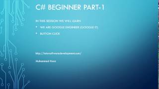 c# Beginner Part-1 Button Click