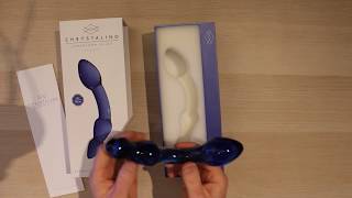 CHRYSTALINO SUPERIOR BLUE GLASS DILDO PlayBlue Demo