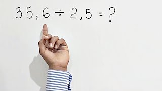 DIVISÃO: 35,6 dividido por 2,5