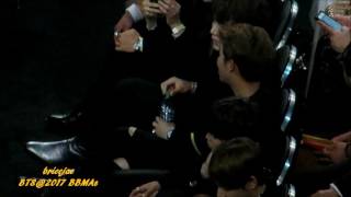 [FANCAM] Jungkook giving Jin massage! ~ BTS at 2017 Billboard Music Awards