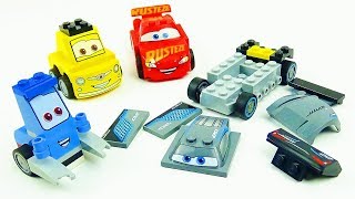 Disney Cars 3 Toys Guido & Luigi Assembly Jackson Storm. Lego Stop Motion Animation For Children