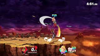 Ismael3200 vs Amiibo(Kid P.S.I.)Lucas . Super smash bros ultimate