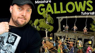 Building a Miniature Hangman's Gallows for Dungeons & Dragons - REALISTIC WOOD PAINTING TECHNIQUE