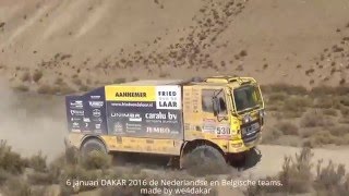 6 januari DAKAR 2016 de Nederlandse en Belgische teams.  made by we4dakar