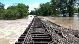 Railroad Ends in Flooded Harpeth River - May 2010 Flood - Bellevue, TN (Nashville)