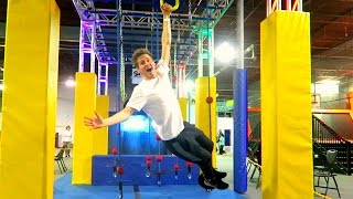 TRAMPOLINE NINJA COURSE!!