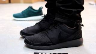 Nike Roshe Run WVN Black On-feet Video at Exclucity