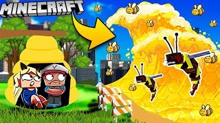 BAZA VS TSUNAMI MIODU - MINECRAFT TSUNAMI CHALLENGE | Vito VS Bella