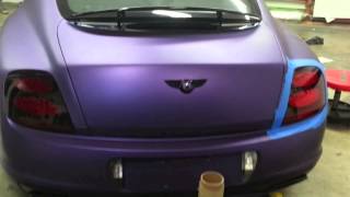 Bentley GT Supersports wrapped in matte metallic purple by DBX #DBXSWAG