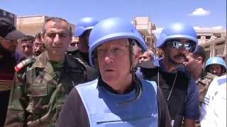 UNSMIS observers visit  Al Rastan