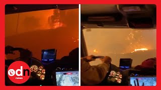 Apocalyptic Scenes! Watch Firefighters Drive Through California Inferno