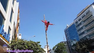 Múa Lân Vietnam 2018 - LSR Tinh Anh Đường biểu diễn Lân Leo Cột