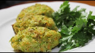 Котлетки  из кабачков с морковью запечённые