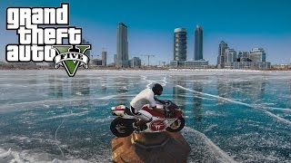 GTA 5 - MODS DROLES + PRECISION STUNT ! (Lac Gelé, yacht volant etc)