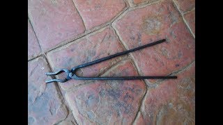 Κατασκευή τσιμπίδας σιδερά - simple blacksmith tong (how to make it)