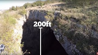 Friday Freakout: Intense Ground Rush From Low Pull BASE Jump Into 200 Foot Cave