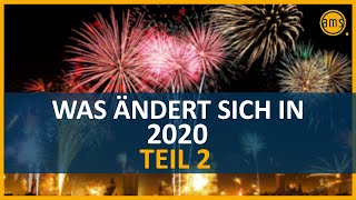 Was ändert sich 2020?  9 wichtige gesetzliche Änderungen (Teil 2)