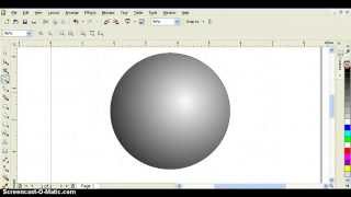 como hacer esfera en corel draw x5 ingles, circulo, herramienta de relleno