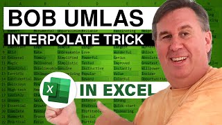 Bob Umlas Interpolate Using Fill Series in Excel - 2398