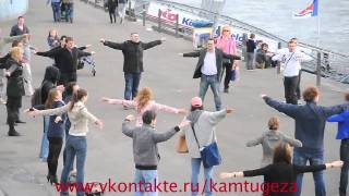 Германия - флэшмоб "русская зарядка", Дюссельдорф