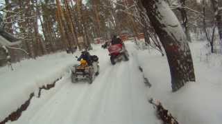 снежные покатушки  на квадроциклах 2013