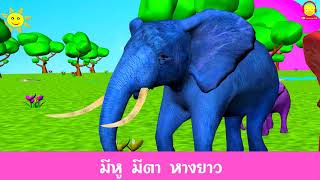 เพลงช้างตัวใหญ่ 3D คาราโอเกะ (3D) ช้าง ช้าง ช้าง การ์ตูนน่ารักๆ