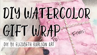 DIY TUTORIAL: Easy Marble Watercolor Gift Wrap | Custom Wrapping Paper for Perfect Presents