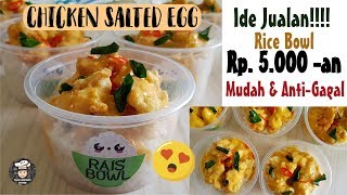 Resep RiceBox Rp.5.Rb an!!! Resep Chicken Salted Egg Rice Box - untuk Pemula Ayam Saos Telur Asin