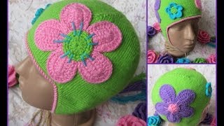 Вязаная шапочка. Детская вязаная спицами шапочка. Мастер-класс.Children's knittted hats. How to do