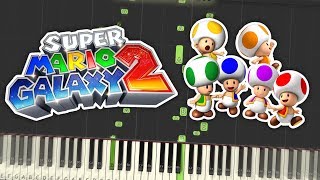 Super Mario Galaxy 2 - Puzzle Plank Galaxy Theme Piano Tutorial Synthesia