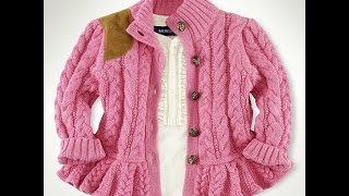 Пальто Спицами для Девочки 1 года - 2019 / Spokes Coats for Girls 1 year / Spokes Mäntel für Mädchen