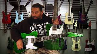 ESP Guitars: Stephen Carpenter (Deftones) SCT-607B Green Sparkle