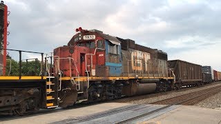 GT GP38-2, CN SD40-2W and Wisconsin & Southern at Duplainville, WI