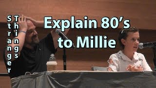 Stranger Things Explaining 80's to Millie Bobby Brown w/ David Harbor