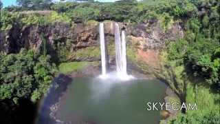 Aerial Drone of Wailua Falls, KAUAI